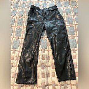 A&F faux leather pants